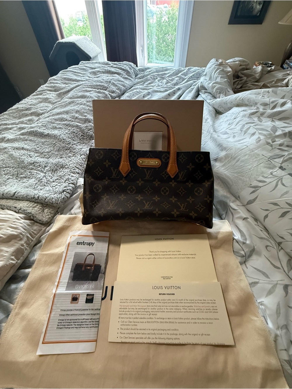 Louis Vuitton Monogram Satchel with Vachetta Trim